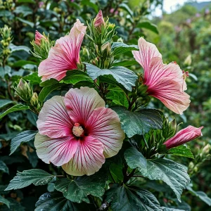 Гибискус Иден Бьюти купить по цене от 460р. в интернет-магазине «Посадика» с доставкой почтой в в Красный Куте и по всей России – [изображение №1].