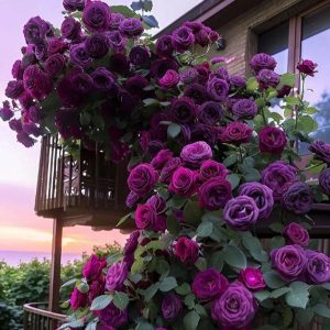 Роза Плетистая Плум Пэшн купить по цене от 610р. в интернет-магазине «Посадика» с доставкой почтой в в Красный Куте и по всей России – [изображение №1].